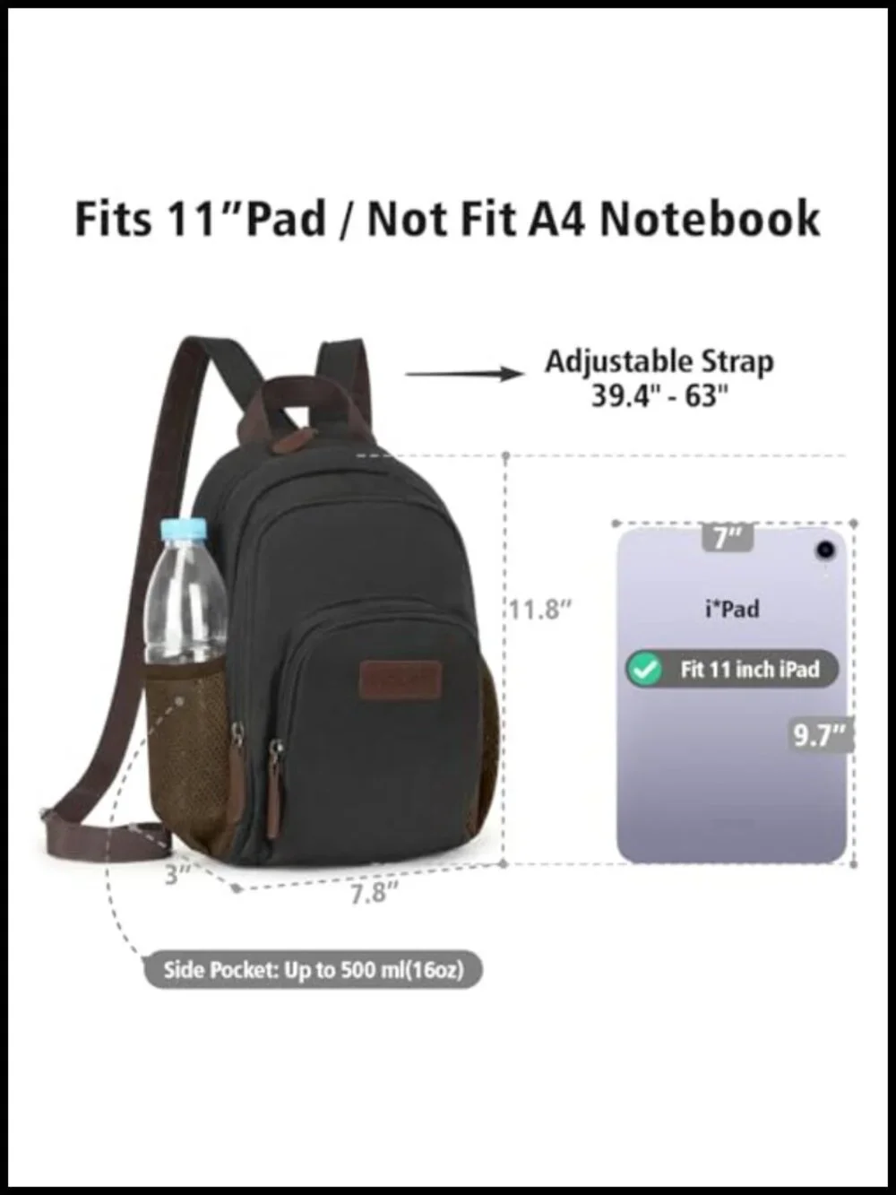 Convertible Backpack Purse - Lightweight Mini Daypack Fits 11